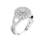 10K White Gold Halo Diamond Infinity Engagement Proposal Ring APPROX .80 CTW (VS2-SI1)