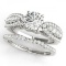 CERTIFIED 18KT WHITE GOLD 1.45 CT G-H/VS-SI1 DIAMOND BRIDAL SET