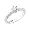 14k White Gold Diamond Engagement Ring APPROX .45 CTW (VS2-SI1)