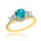 10K Gold Aquamarine Diamond Engagement Ring APPROX 1.80 CTW (SI1)