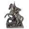 15 oz Silver Antique Statue - Saint George and the Dragon