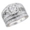 14K Two Tone Gold Bridal Cushion Halo Diamond Engagement Wedding Ring Set 1 3/8 CT