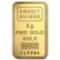 5 gram Gold Bar - Credit Suisse Statue of Liberty