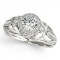 CERTIFIED PLATINUM 1.20 CT G-H/VS-SI1 DIAMOND HALO ENGAGEMENT RING