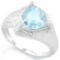 2 4/5 CARAT BABY SWISS BLUE TOPAZ & DIAMOND 925 STERLING SILVER RING