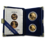 1987 2-Coin Proof Gold American Eagle Set (w/Box & COA)