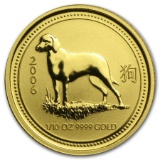 2006 Australia 1/10 oz Gold Lunar Dog BU (Series I)