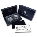 2013 2-Coin Silver American Eagle West Point Set (w/Box & COA)