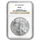 2014 Silver American Eagle MS-69 NGC