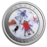 2016 Canada $0.50 Lenticular Snow Angels
