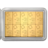 10x 1/10 oz Gold CombiBar