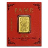 1 gram Gold Bar - PAMP Suisse Lunar Monkey Multigram+8 (In Assay)