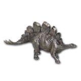 8 oz Silver Antique Statue - Stegosaurus