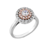 14k Two-tone Diamond Engagement Ring APPROX .60 CTW (VS2-SI1)