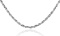 Rope Solid Diamond Cut 14K White Gold Chain 1mm 24