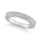 Antique Engraved Wedding Band w/ Filigree and Milgrain 14k White Gold