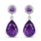 8.48 Carat Genuine Amethyst .925 Sterling Silver Earrings