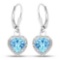 4.20 Carat Genuine Swiss Blue Topaz .925 Sterling Silver Earrings