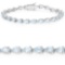 13.20 Carat Genuine Blue Topaz .925 Sterling Silver Bracelet