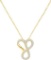 10kt Yellow Gold Womens Round Diamond Infinity Heart Pendant Necklace 1/6 Cttw