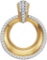 10kt Yellow Gold Womens Round Diamond Framed Outline Circle Pendant 1/6 Cttw