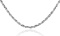 Rope Solid Diamond Cut 14K White Gold Chain 1mm 22