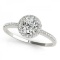 CERTIFIED PLATINUM 1.10 CT G-H/VS-SI1 DIAMOND HALO ENGAGEMENT RING