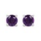 0.48 Carat Genuine Amethyst .925 Sterling Silver Earrings