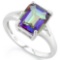 2 3/5 CARAT OCEAN MYSTIC GEMSTONE & DIAMOND 925 STERLING SILVER RING