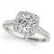 CERTIFIED PLATINUM 1.17 CT G-H/VS-SI1 DIAMOND HALO ENGAGEMENT RING