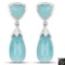 32.03 Carat Genuine Amazonite .925 Sterling Silver Earrings