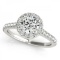 CERTIFIED PLATINUM 1.32 CT G-H/VS-SI1 DIAMOND HALO ENGAGEMENT RING