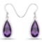 10.10 Carat Genuine Amethyst .925 Sterling Silver Earrings