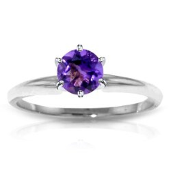 CERTIFIED 14K 1.30 CTW AMETHYST SOLITAIRE RING