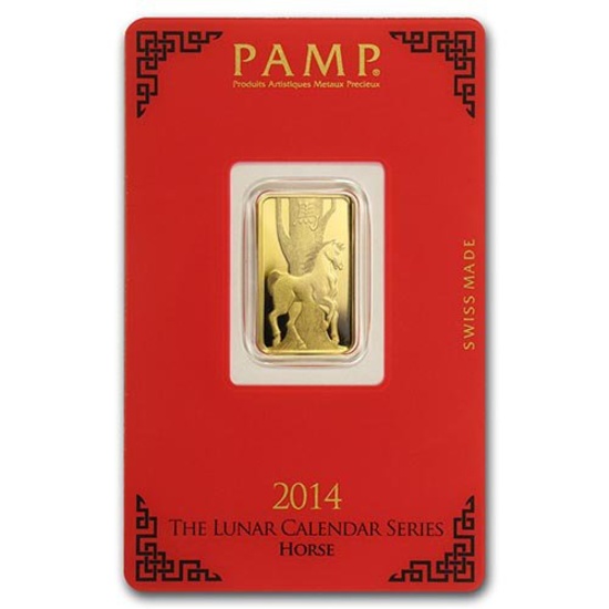5 gram Gold Bar - PAMP Suisse Year of the Horse (In Assay)