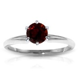 CERTIFIED 14K 1.00 CTW GARNET SOLITAIRE RING