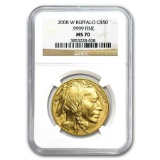 2008-W 1 oz Gold Buffalo MS-70 NGC