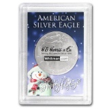 Harris Holder #1673 - Happy Holidays Snowman (Silver Eagle)