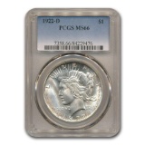 1922-D Peace Dollar MS-66 PCGS