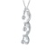 Certified 14K White Gold Dashing Diamonds Pendant 0.25 CTW