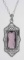 Roman Style Amethyst Crystal Intaglio Filigree Pendant - Sterling Silver