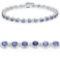 7.02 Carat Genuine Kyanite .925 Sterling Silver Bracelet