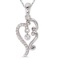 Certified 14K White Gold Dashing Diamonds Pendant 0.15 CTW