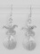 Sparkling Starfish and Shell Earrings - Sterling Silver