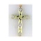 Certified 14K Yellow Gold Diamond Cross Pendant 0.1 CTW