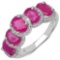 3.20 Carat Genuine Ruby Sterling Silver Ring