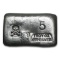 5 oz Silver Bar - Skull & Bones (PG&G)