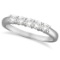 Five Stone Diamond Ring Anniversary Band 14k White Gold (0.50ctw)