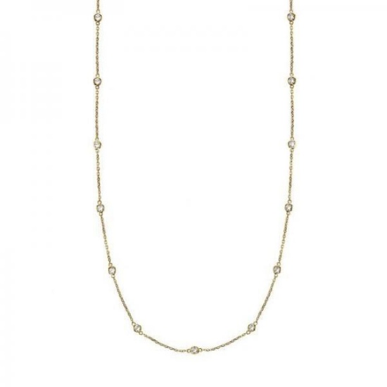 36 inch Diamonds by The Yard Station Necklace 14k Yellow Gold (1.00ct)