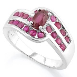 AFRICAN RUBY & MORE THAN 20CT, PLEASE ENTRY CARAT RUBY 925 STERLING SILVER RING